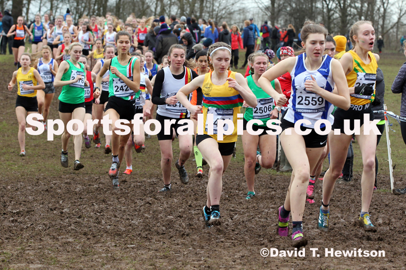 Womens under-20s, 2020 British Athletics Inter Counties Cross Country Champs., Prestwold Hall, Loughborough. Photo: David T. Hewitson/Sports for All Pics
